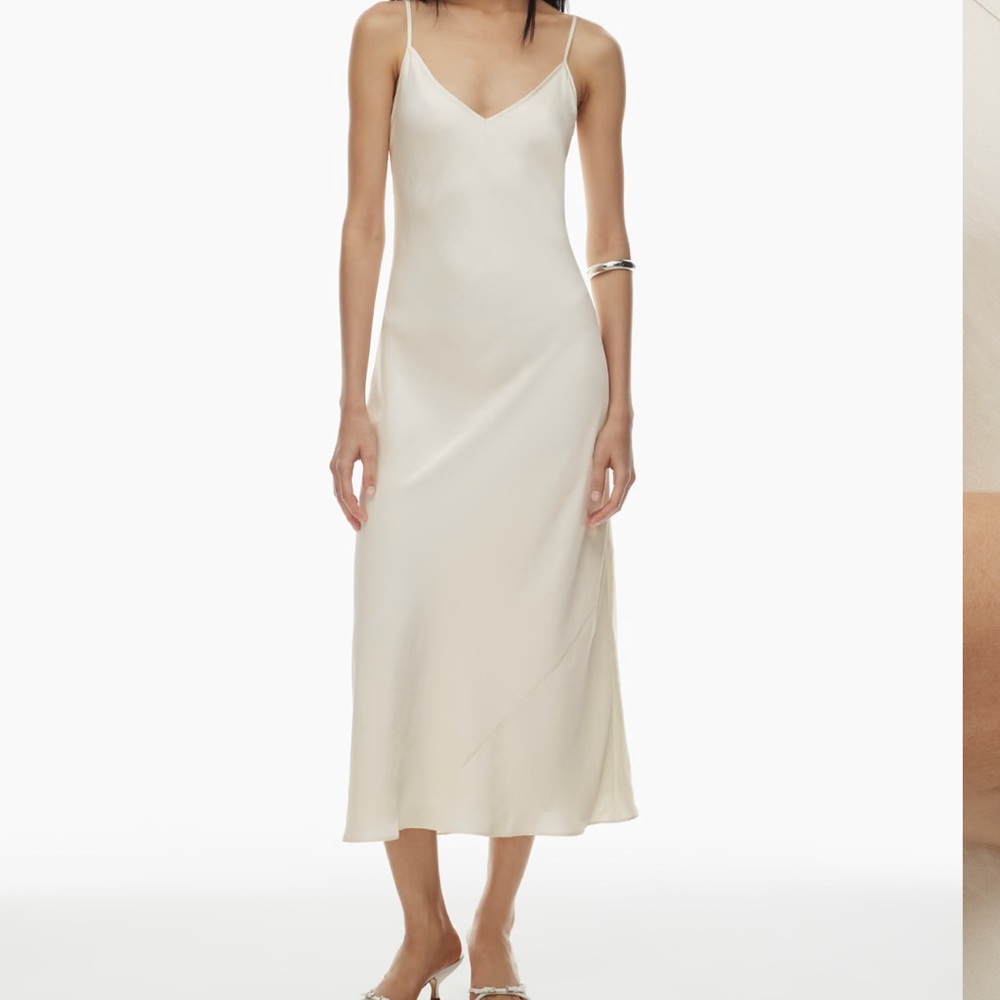 Wilfred New Only Satin Maxi slip dress light birch